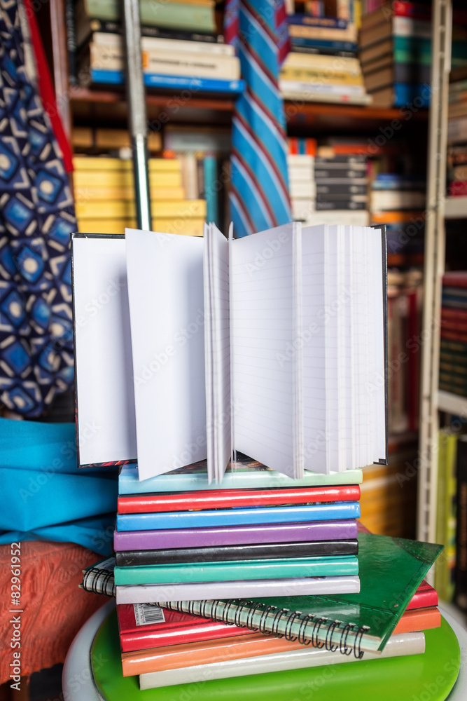 Naklejka premium Vintage books in the library series