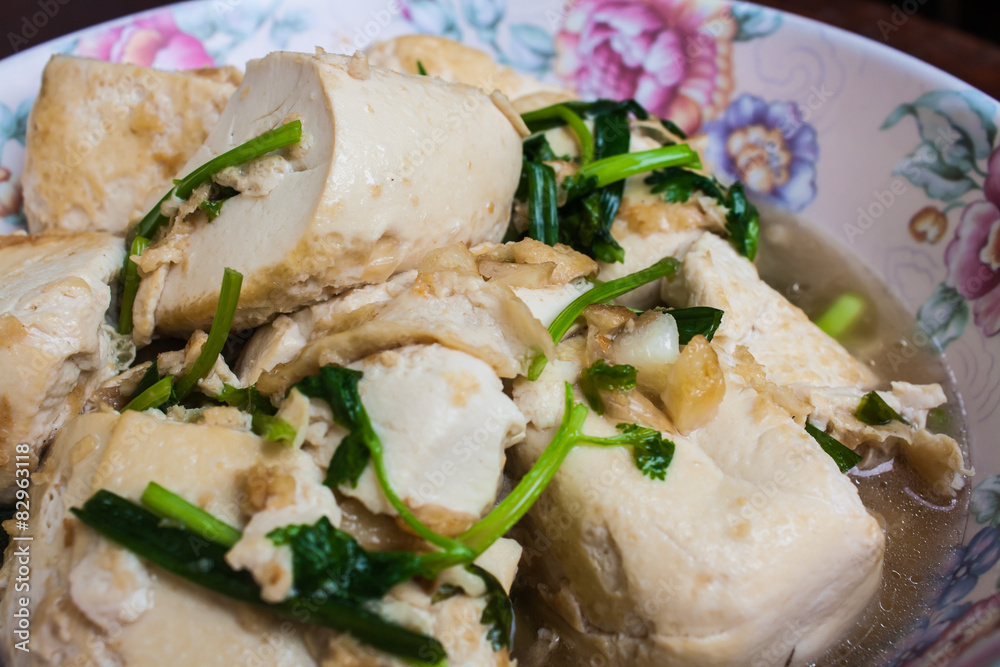 Vegetarian Meals - Stir Fried Tofu with Scallion Vegetarian Meals - Stir Fried Tofu with Scallion
