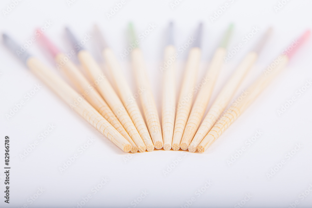 Fototapeta premium chopsticks on a white paper background