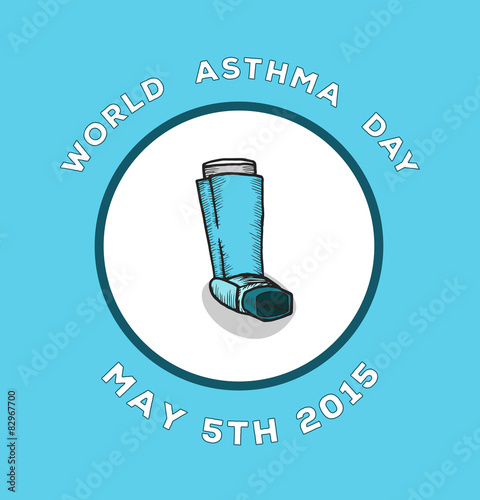 World asthma day vector