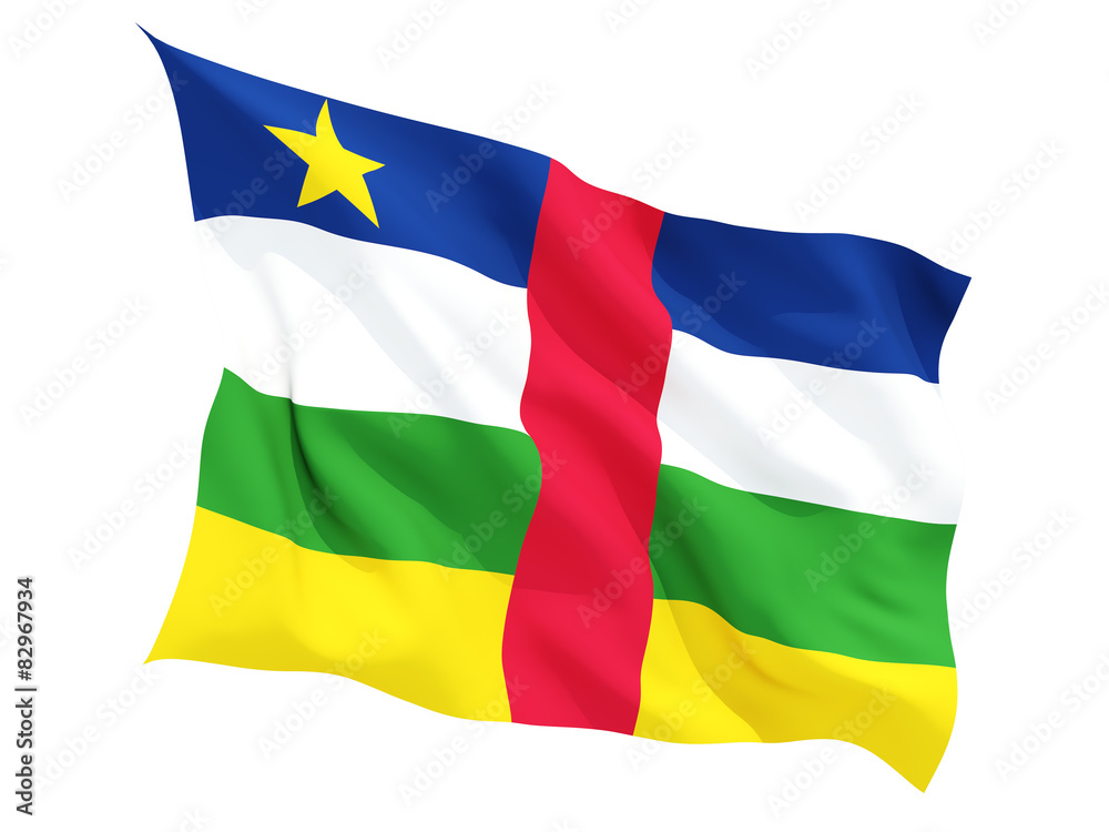 Waving flag of central african republic Waving flag of central african republic