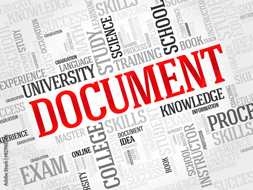 DOCUMENT word cloud, business concept