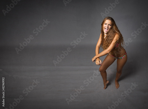 dancing in bikini