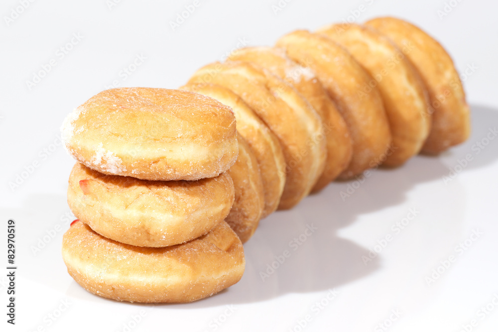 Group of cinnamon donuts