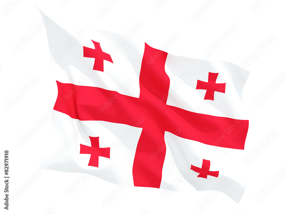 Waving flag of georgia