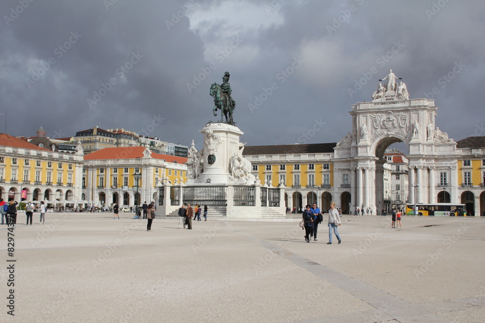 Obraz premium Place du commerce, Lisbonne, Portugal