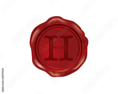 H Wax Seal Alphabet