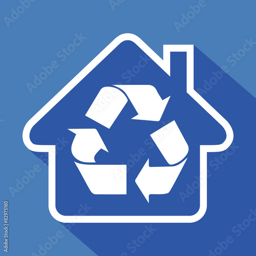 Logo maison et recyclage.