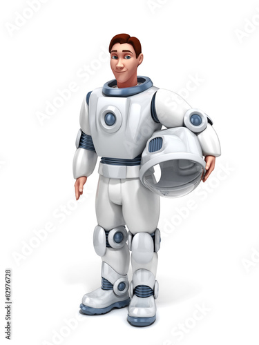 astronaut 3d illustration