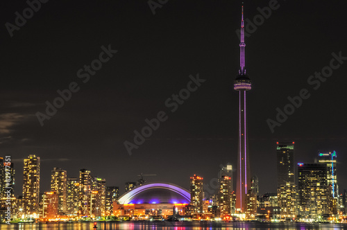 Photography Toronto skyline at night