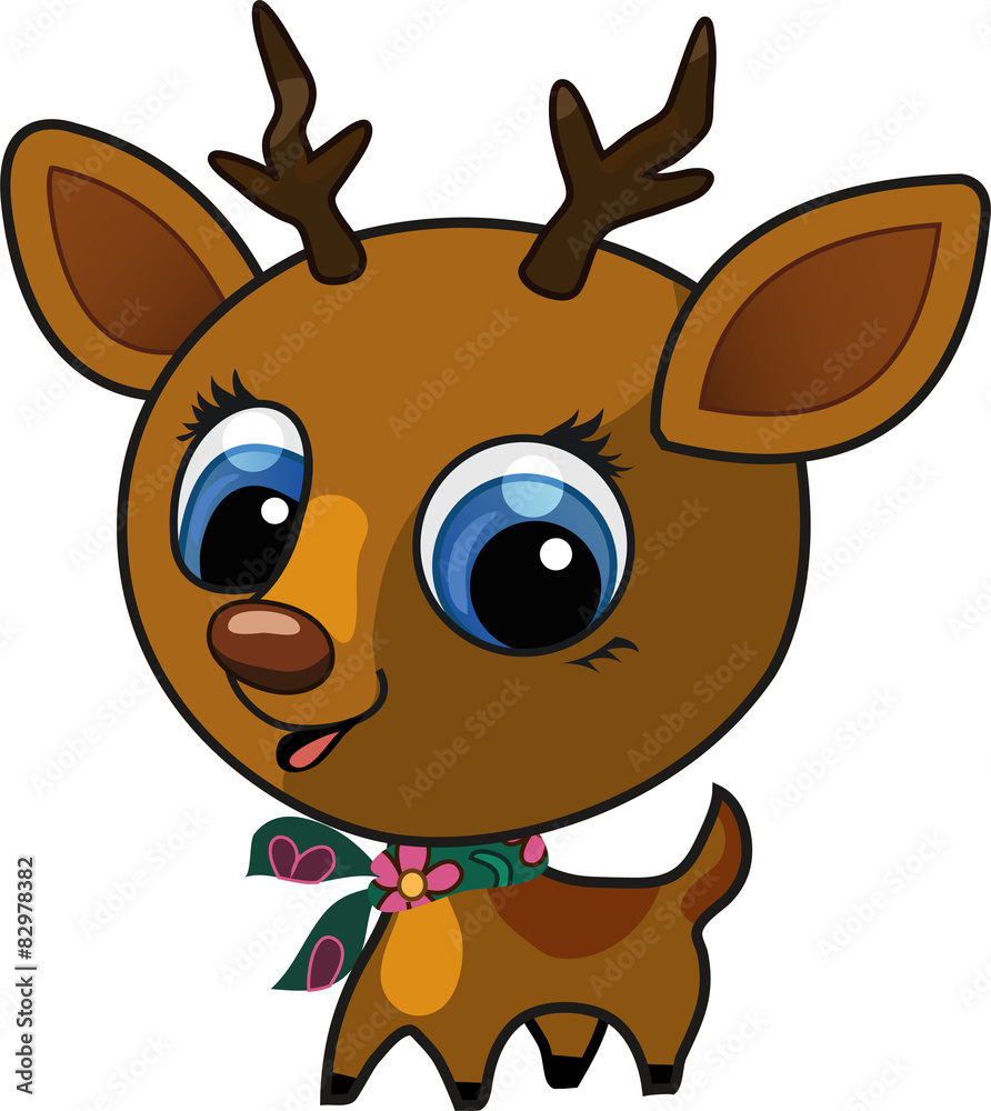 Fototapeta premium Cute fashion deer vector illustration