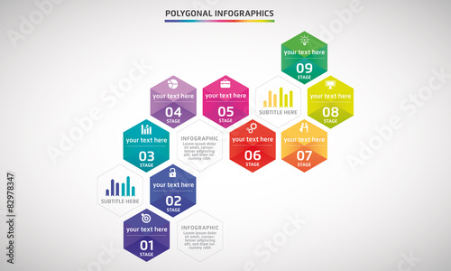 Polygonale Infografik