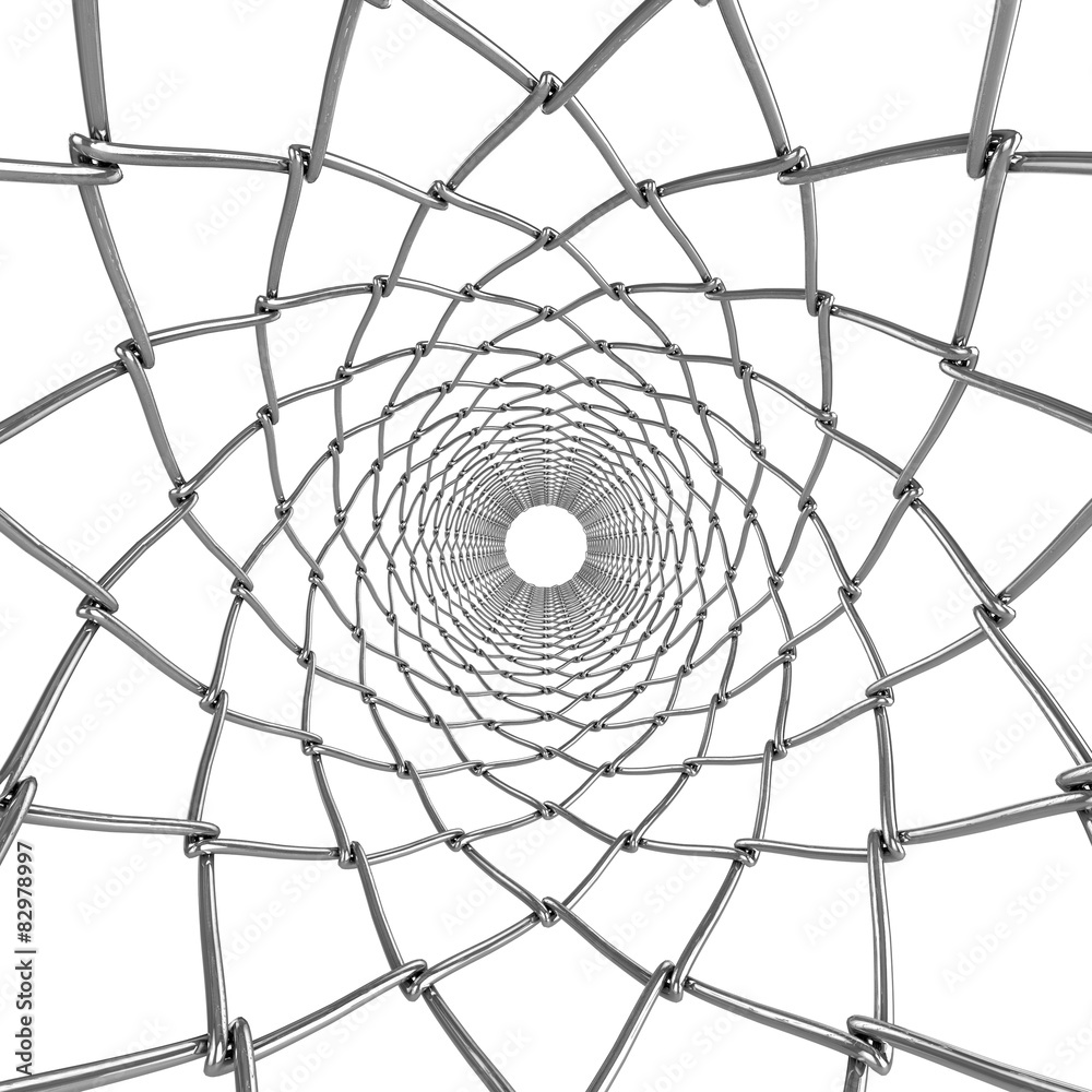Obraz premium Wire web tube. Abstract ornament background