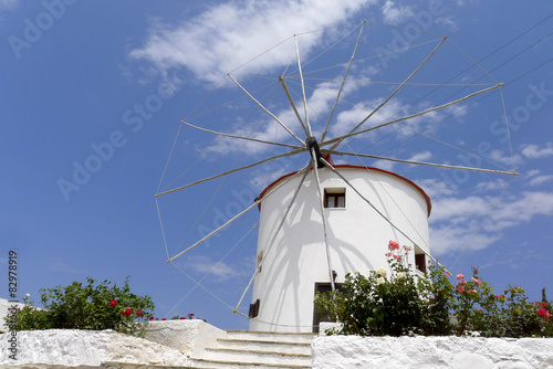 white washed mill at Kos Greece