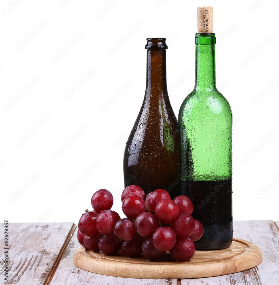 Obraz premium wine glass with red wine isolated over white 