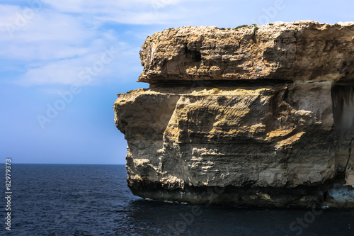 Limestone cliffs at Ghar hasan, Malta