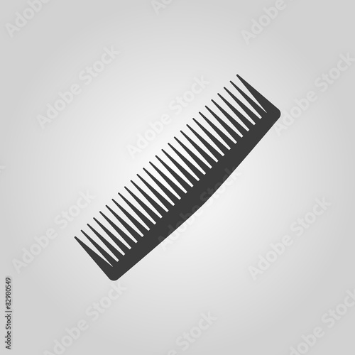 The comb icon. Barbershop symbol. Flat