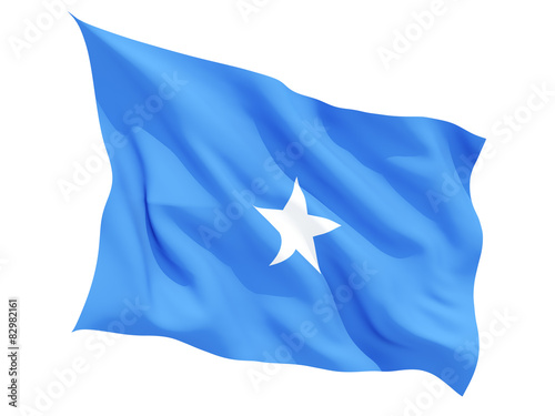 Waving flag of somalia photo