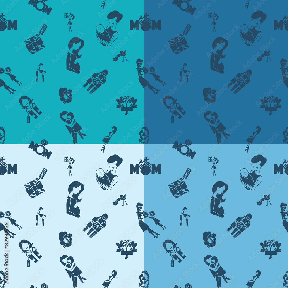 Mothers Day Seamless Pattern Mothers Day Seamless Pattern