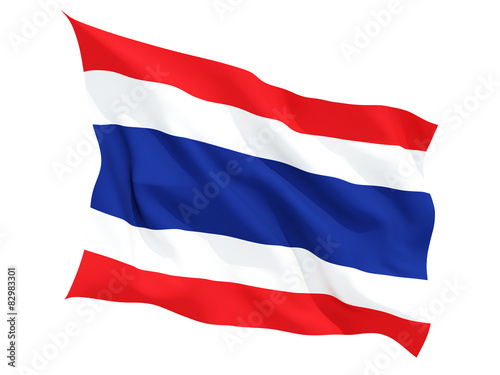 Waving flag of thailand