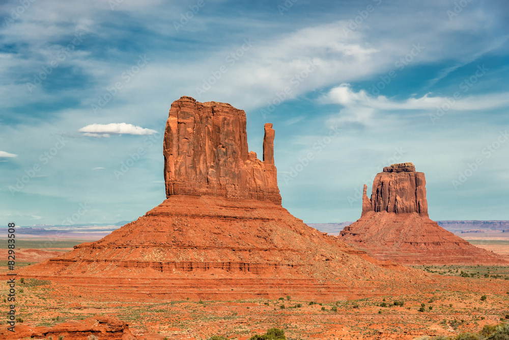 The famous Buttes of Monument Valley, Utah, USA The famous Buttes of Monument Valley, Utah, USA