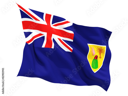 Waving flag of turks and caicos islands