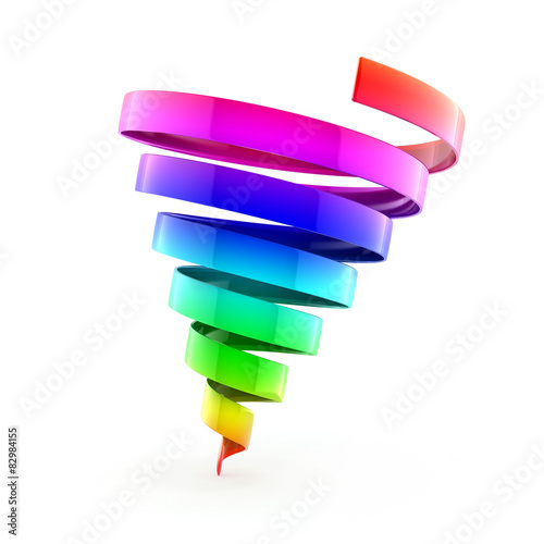 colorful spiral ribbon