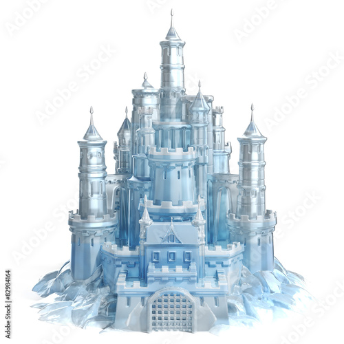 ice castle 3d illustration