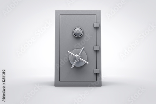 3D closed security box render photo