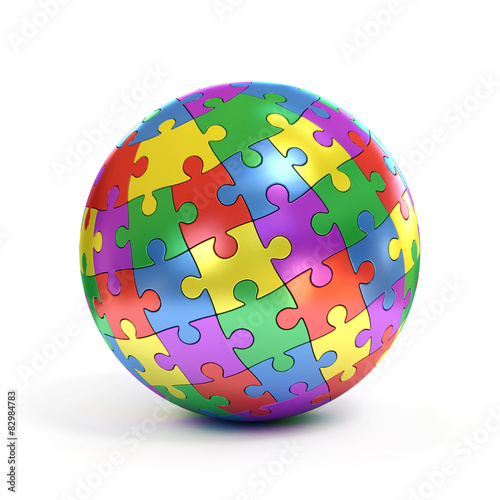 colorful spherical puzzle