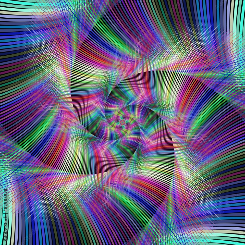 Hypnotic swirl fractal design