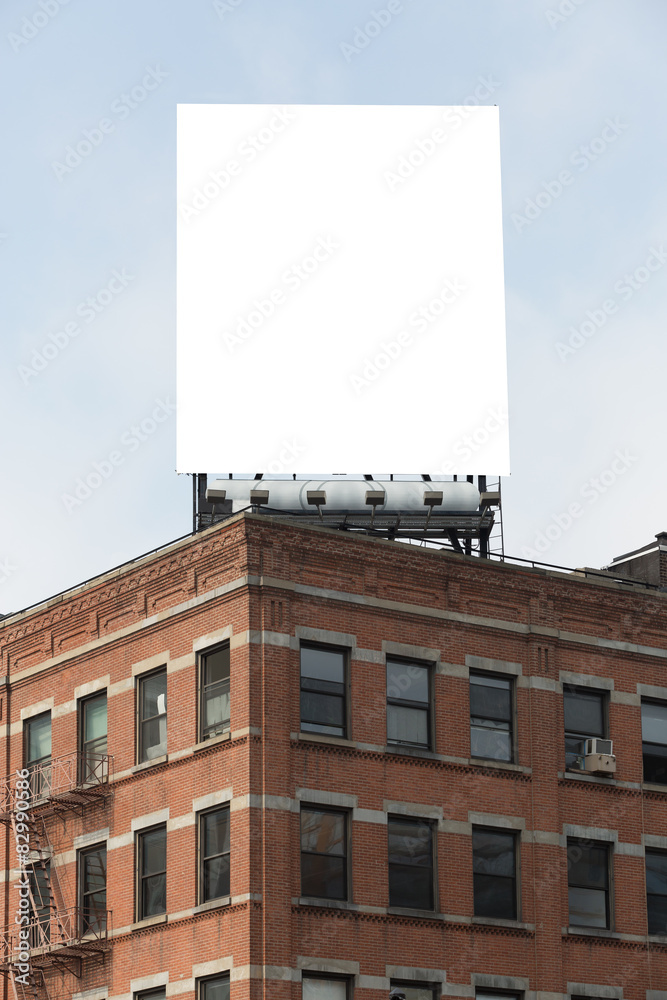 White billboard. White billboard.
