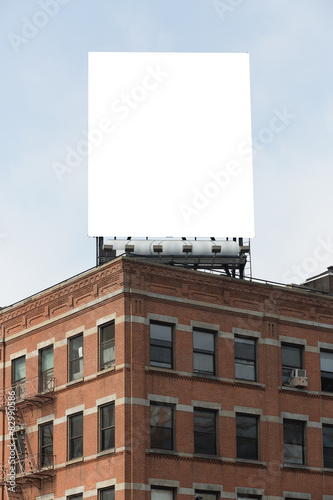 White billboard.