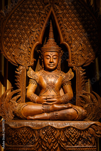 Buddha carved wood