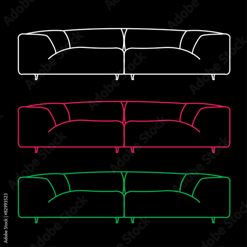 Living room sofas in different colors 