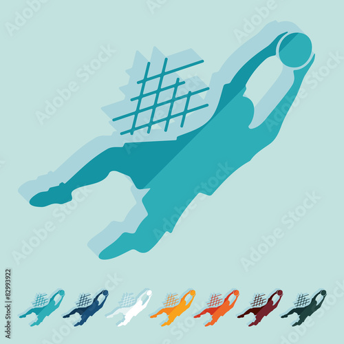 Flat design: goalkeeper