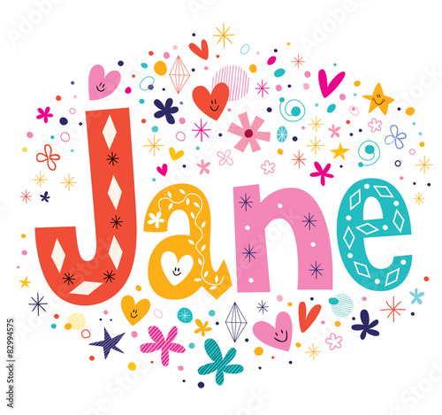 Jane - girls name design