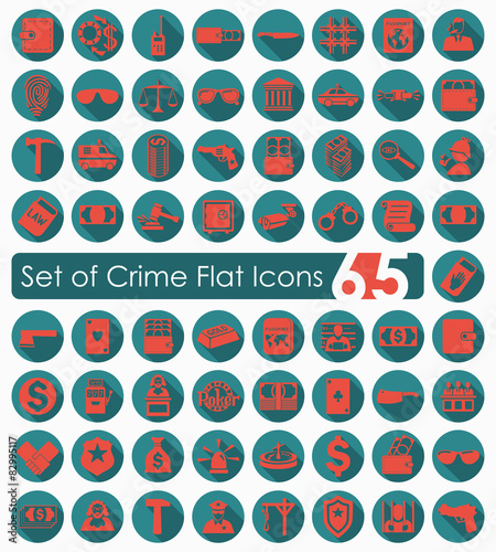 Set of crime icons