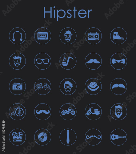 Set of hipster simple icons