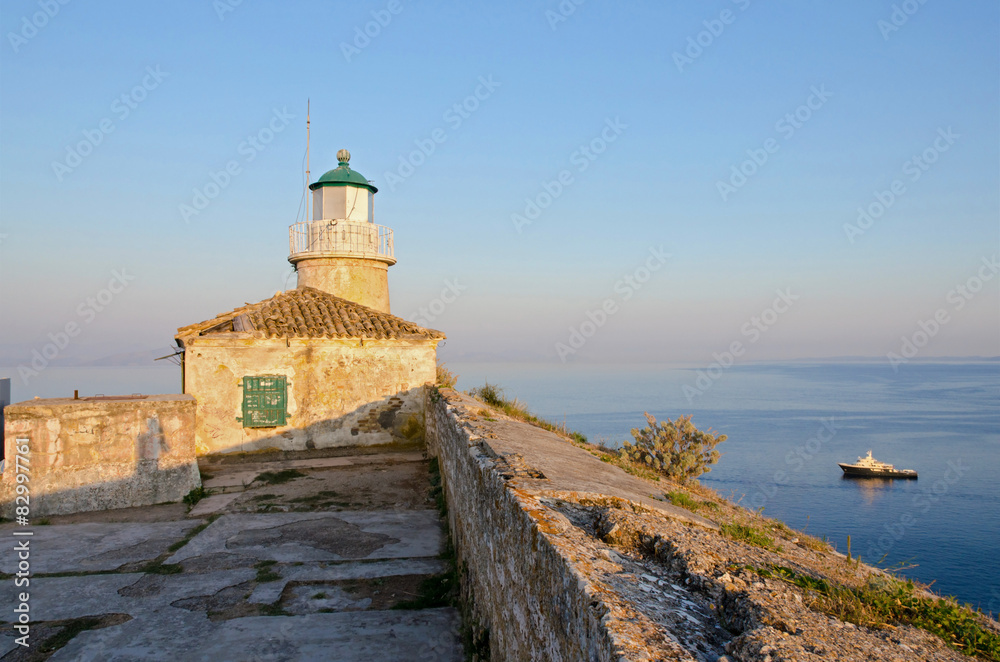 lighthouse on the corfu fortress