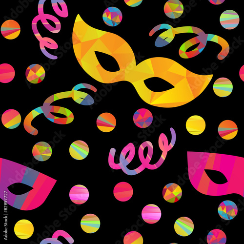 seamless pattern with carnival masks
