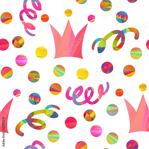 seamless pattern with carnival crown