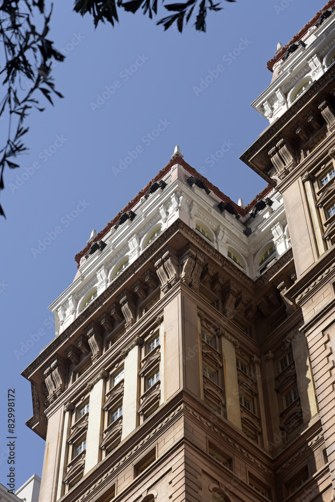 Detail of Martinelli building in Sao Paulo, Brazil