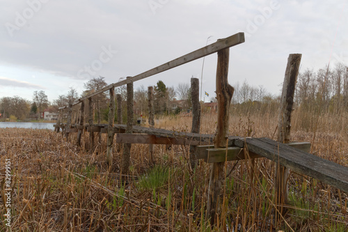 Long wooden bridge photo