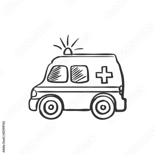 ambulance doodle drawing