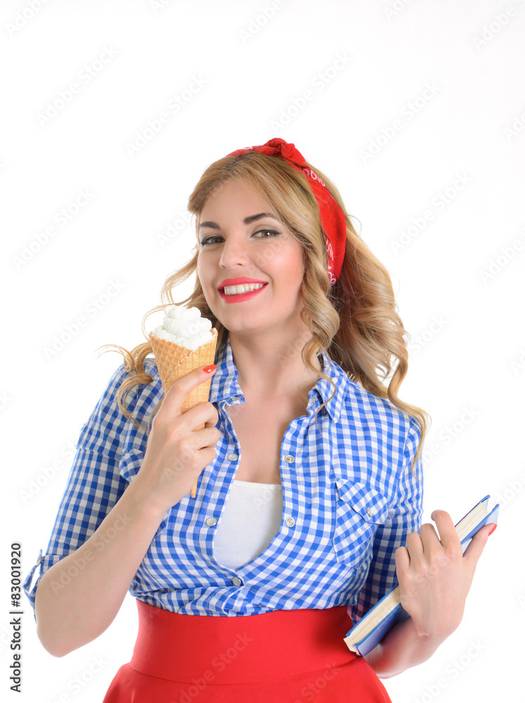 Student with ice cream Student with ice cream