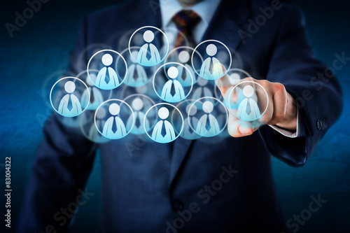 Manager Selecting Human Resources In The Cloud photo