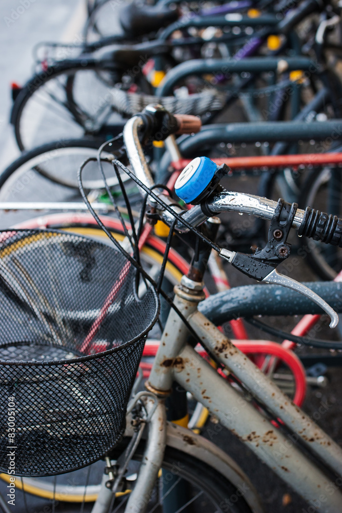 Fototapeta premium Bicycle parking at the street