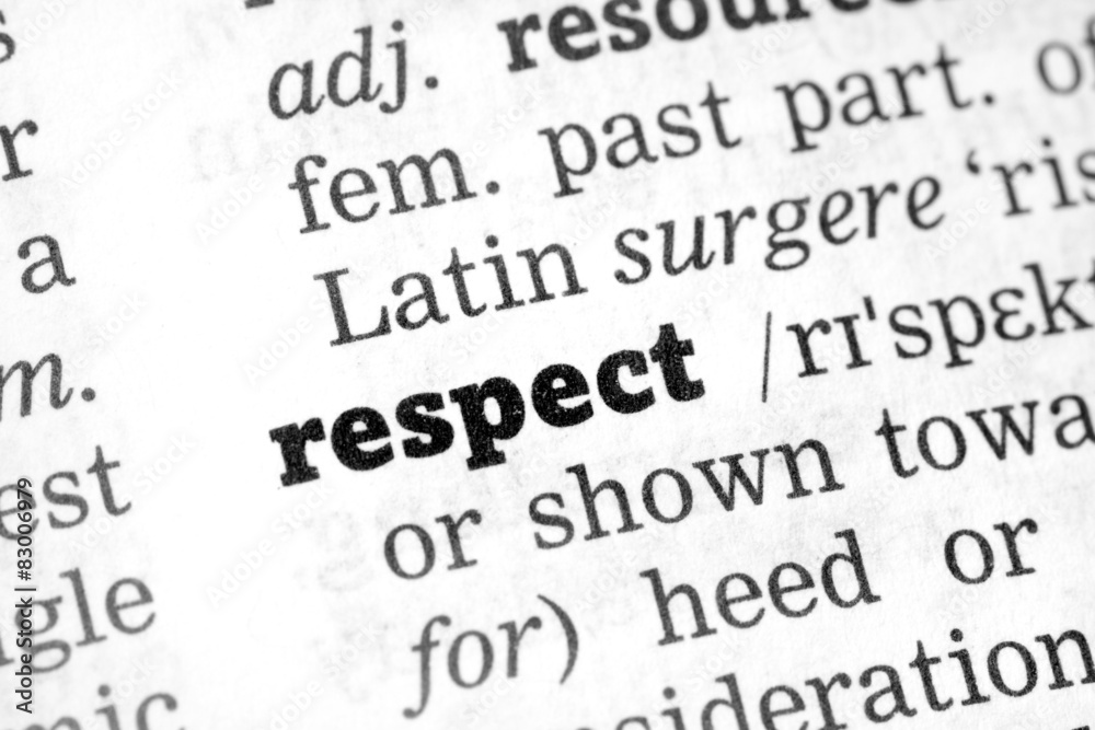 Dictionary definition respect