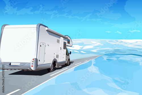 Camper traveling